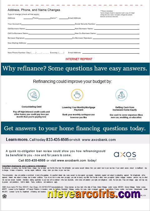 USA Axos Bank mortgage statement, 3 pages 3